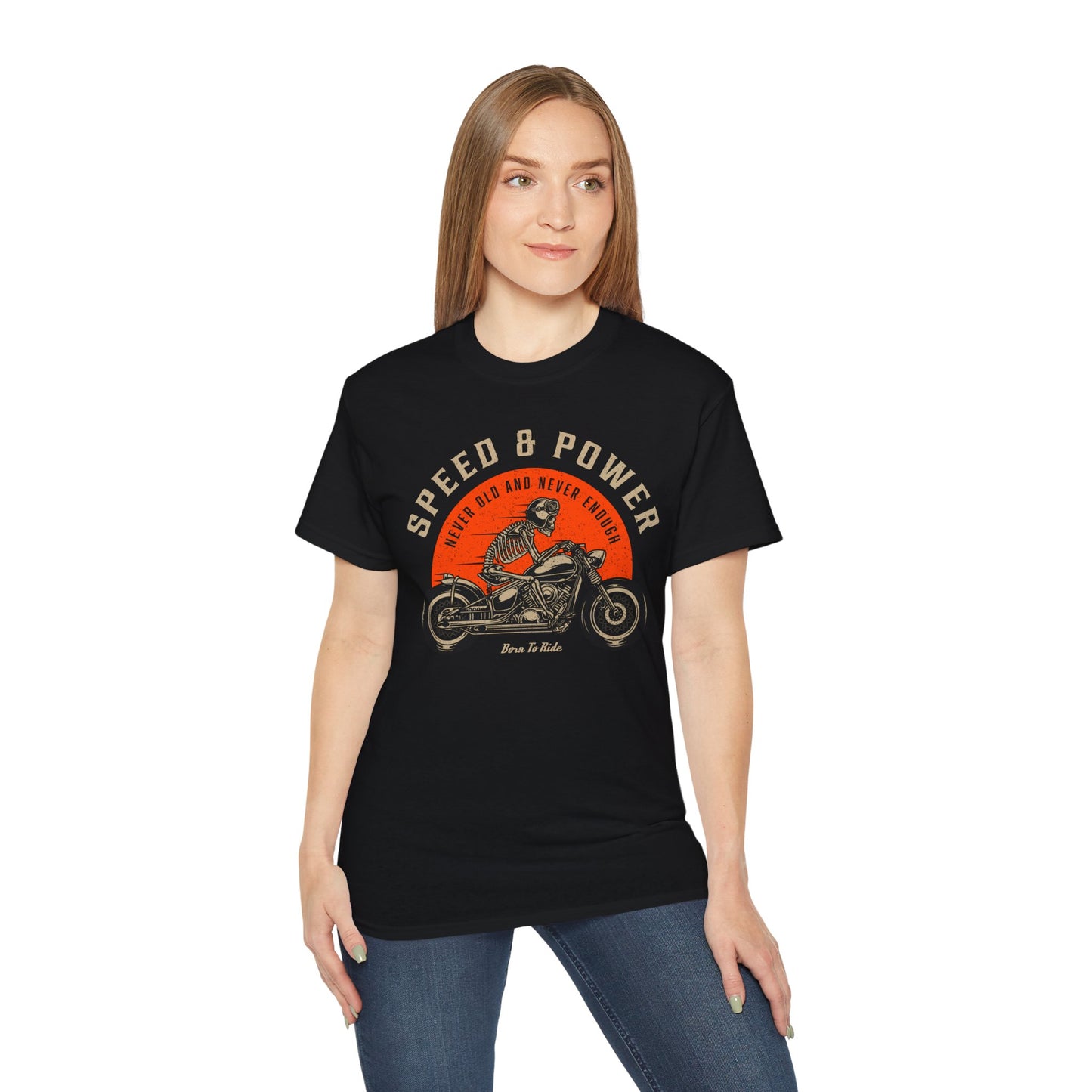 SPEED & POWER - T-Shirt | Hochwertig, 100 % Baumwolle, Weich & Bequem mit Rundhalsausschnitt