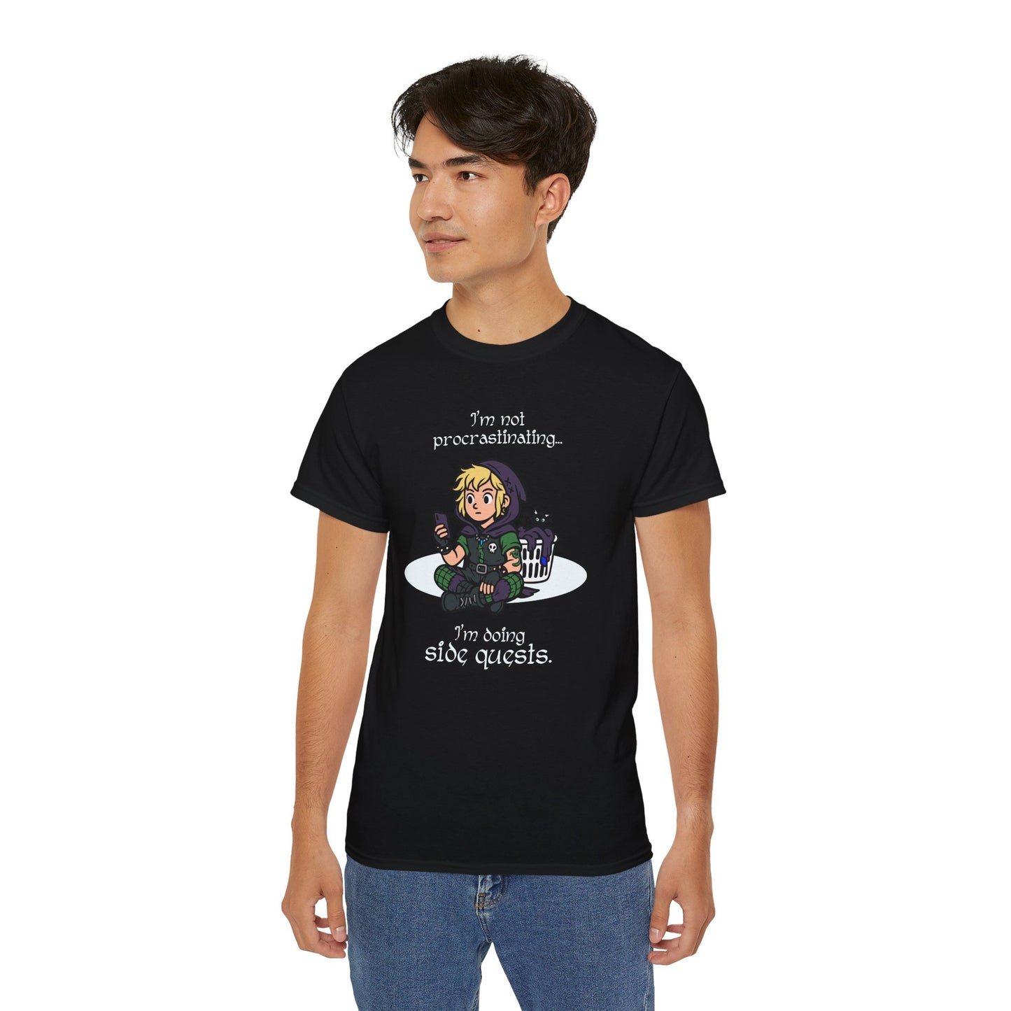 I'm not procrastinating. I'm doing side quests. - T-Shirt | Hochwertig, 100 % Baumwolle, Weich & Bequem mit Rundhalsausschnitt