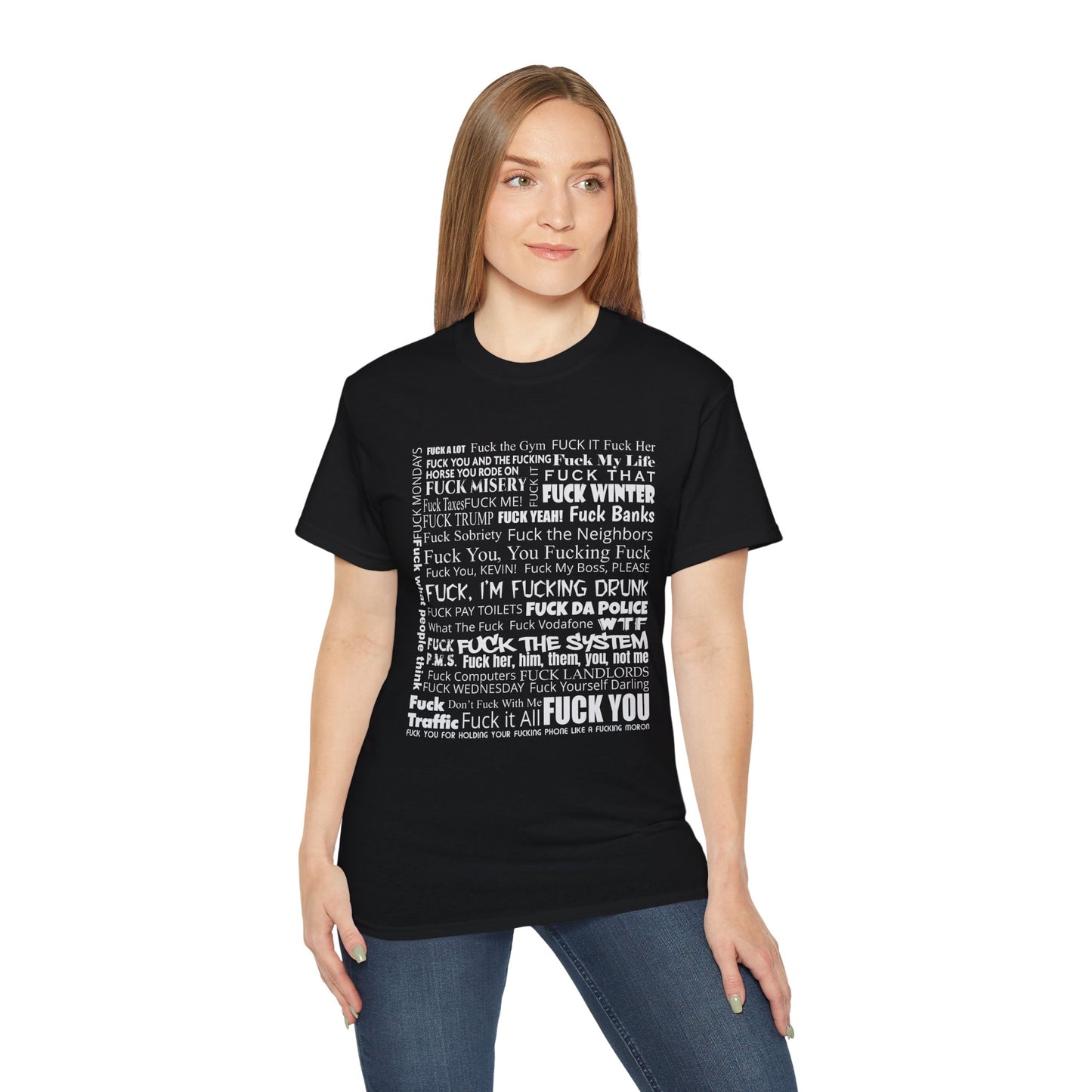 Fuck It All - T-Shirt | Hochwertig, 100 % Baumwolle, Weich & Bequem mit Rundhalsausschnitt