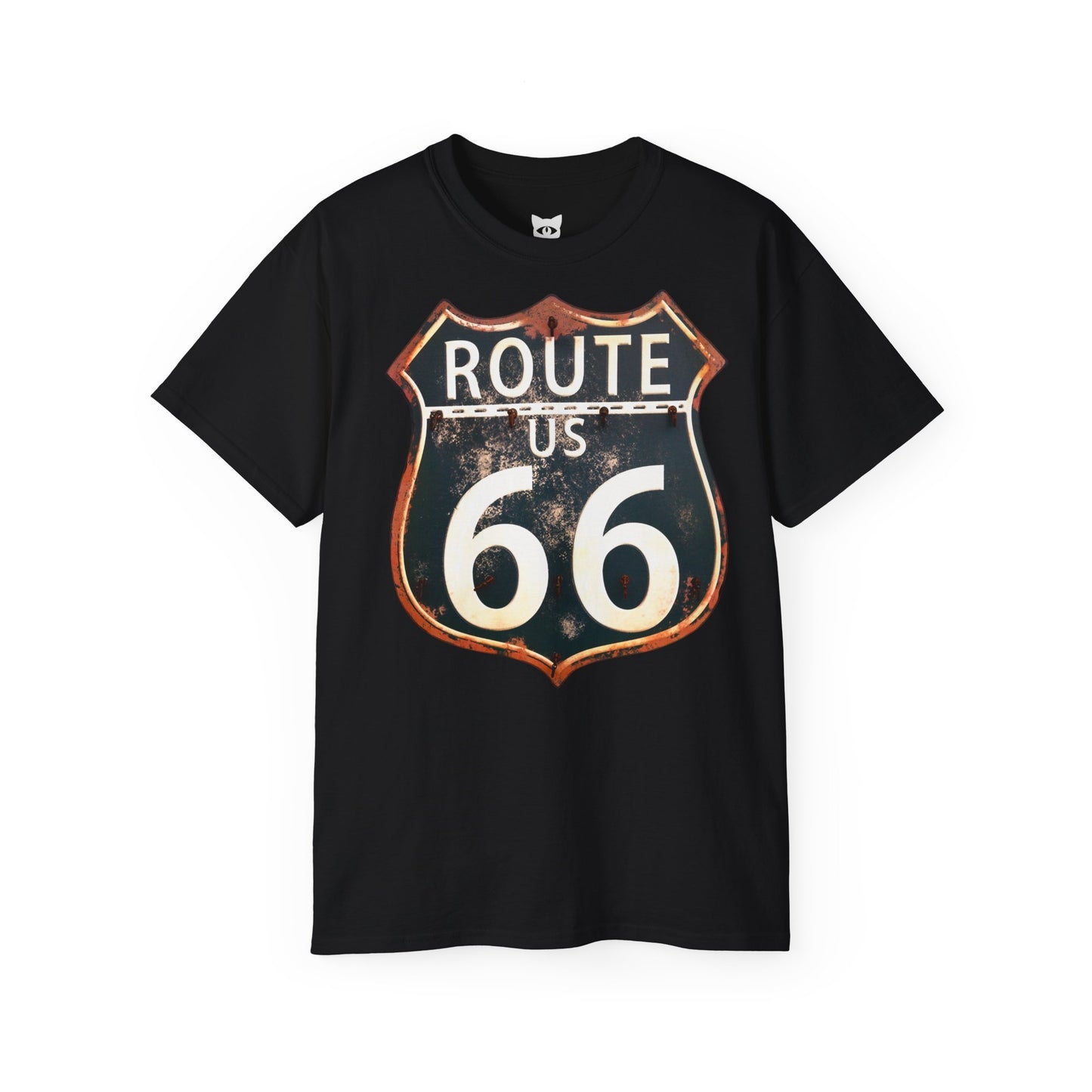 ROUTE 66 - T-Shirt | Hochwertig, 100 % Baumwolle, Weich & Bequem mit Rundhalsausschnitt