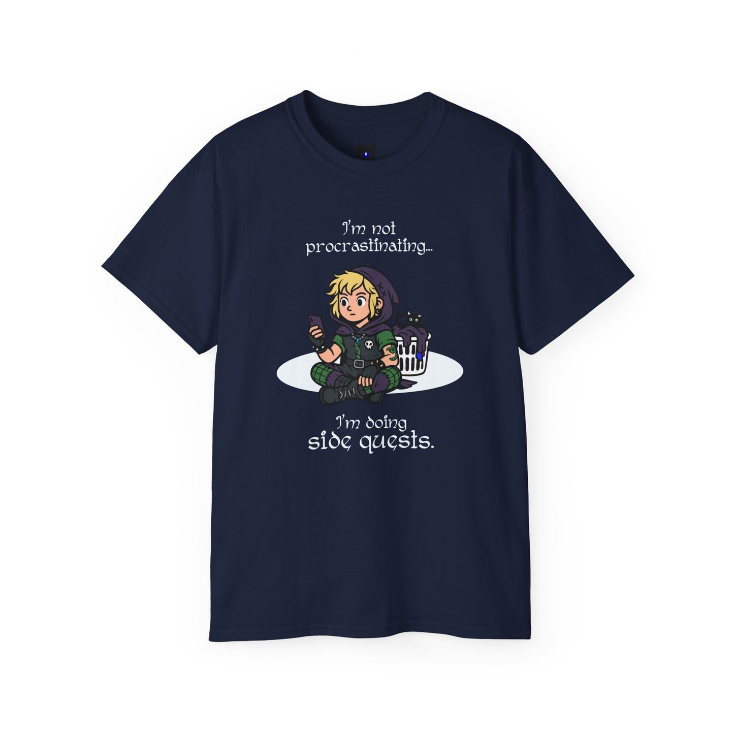 I'm not procrastinating. I'm doing side quests. - T-Shirt | Hochwertig, 100 % Baumwolle, Weich & Bequem mit Rundhalsausschnitt