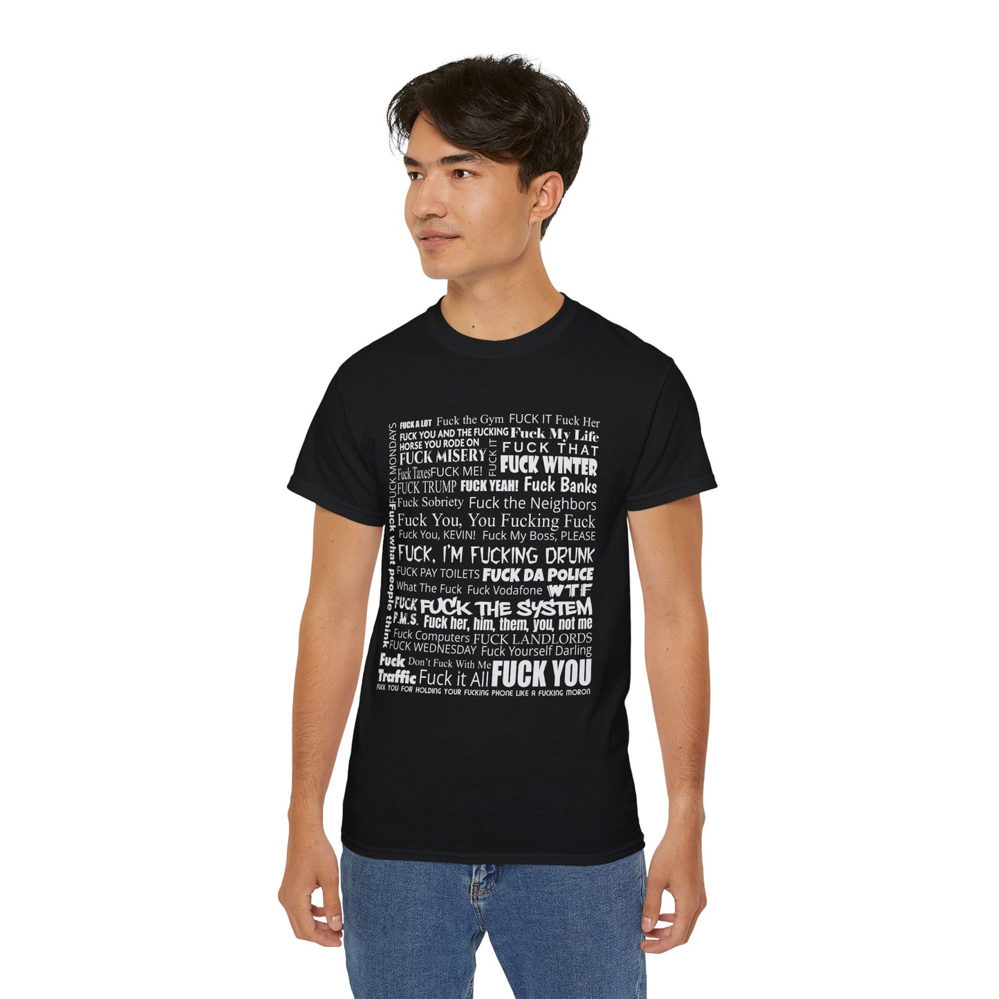 Fuck It All - T-Shirt | Hochwertig, 100 % Baumwolle, Weich & Bequem mit Rundhalsausschnitt