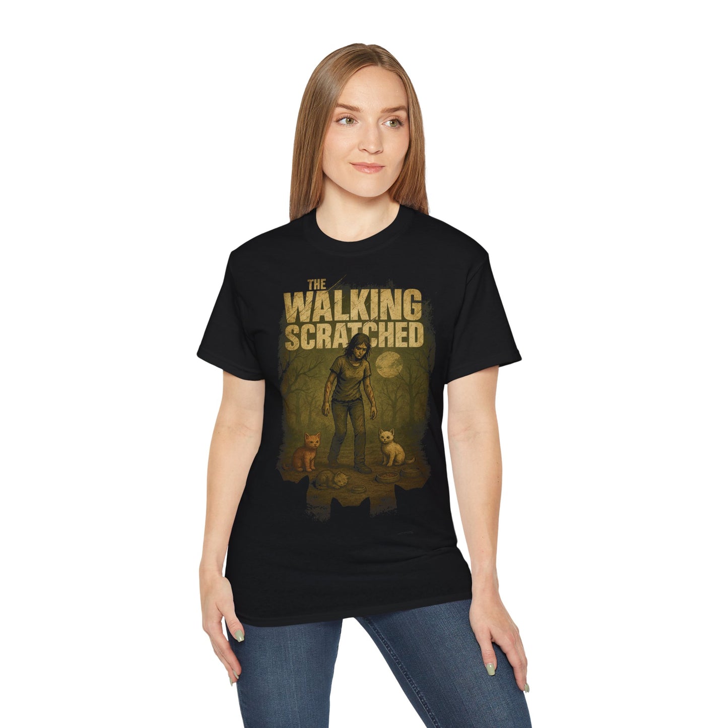 The Walking Scratched - T-Shirt | Hochwertig, 100 % Baumwolle, Weich & Bequem mit Rundhalsausschnitt