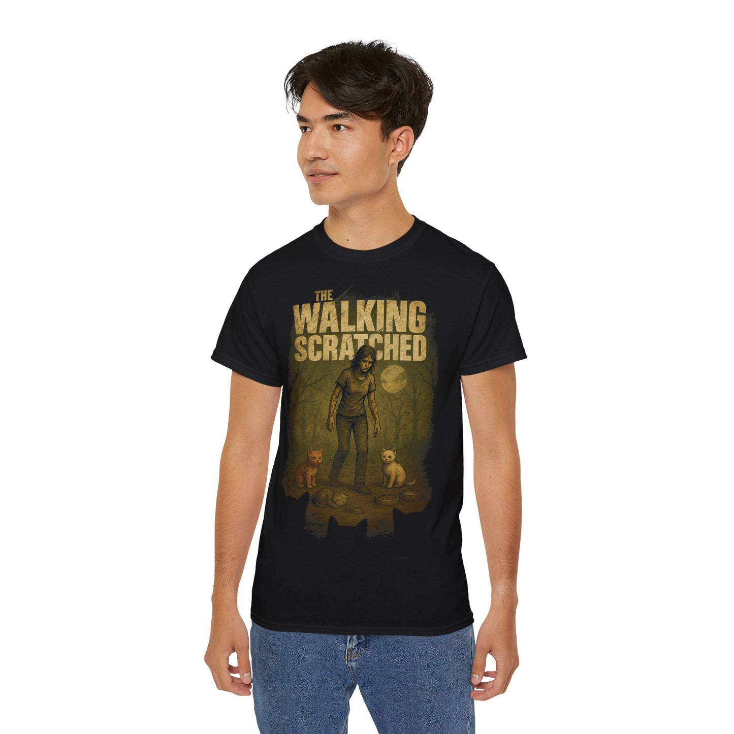 The Walking Scratched - T-Shirt | Hochwertig, 100 % Baumwolle, Weich & Bequem mit Rundhalsausschnitt