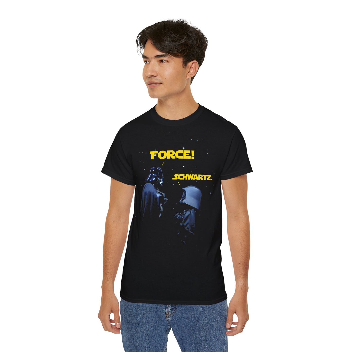 Darth Vader vs. Dark Helmet T-Shirt | Hochwertig, 100 % Baumwolle, Weich & Bequem mit Rundhalsausschnitt
