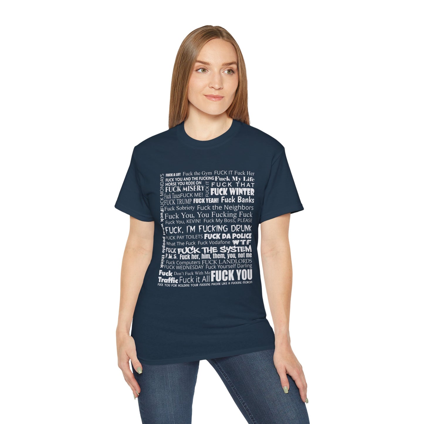 Fuck It All - T-Shirt | Hochwertig, 100 % Baumwolle, Weich & Bequem mit Rundhalsausschnitt