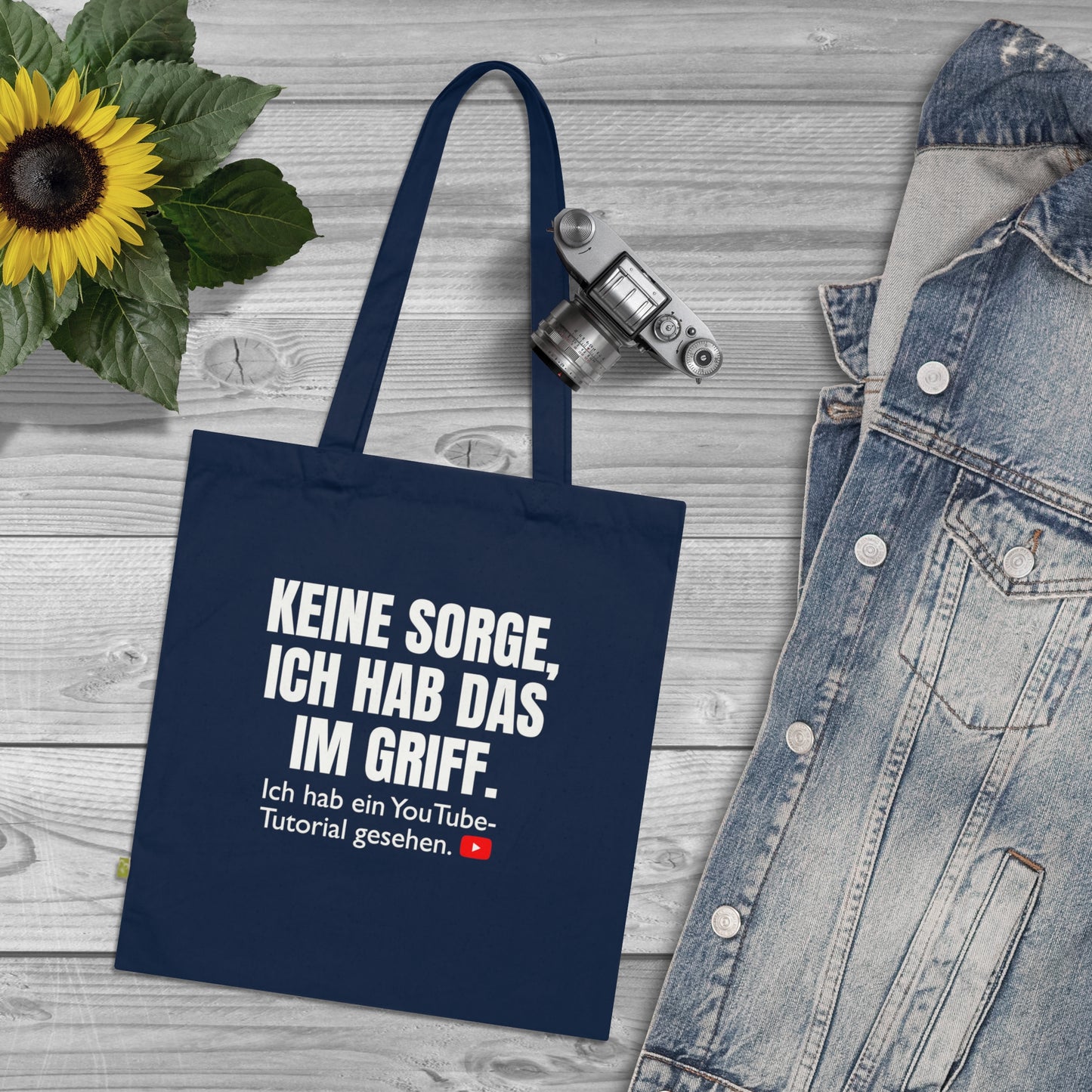 KEINE SORGE ... YouTube Tutorial - Stoffbeutel, Einkaufstasche aus Bio-Baumwolle, umweltfreundliches Geschenk, Stoffbeutel mit Totenkopfmotiv, Tasche im Boho-Stil