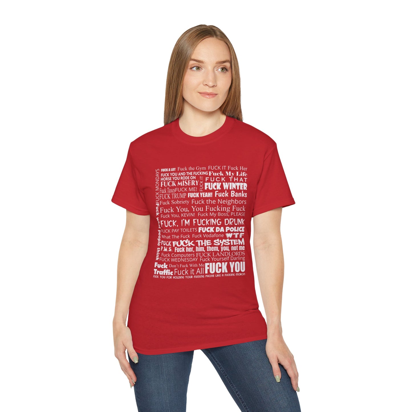 Fuck It All - T-Shirt | Hochwertig, 100 % Baumwolle, Weich & Bequem mit Rundhalsausschnitt