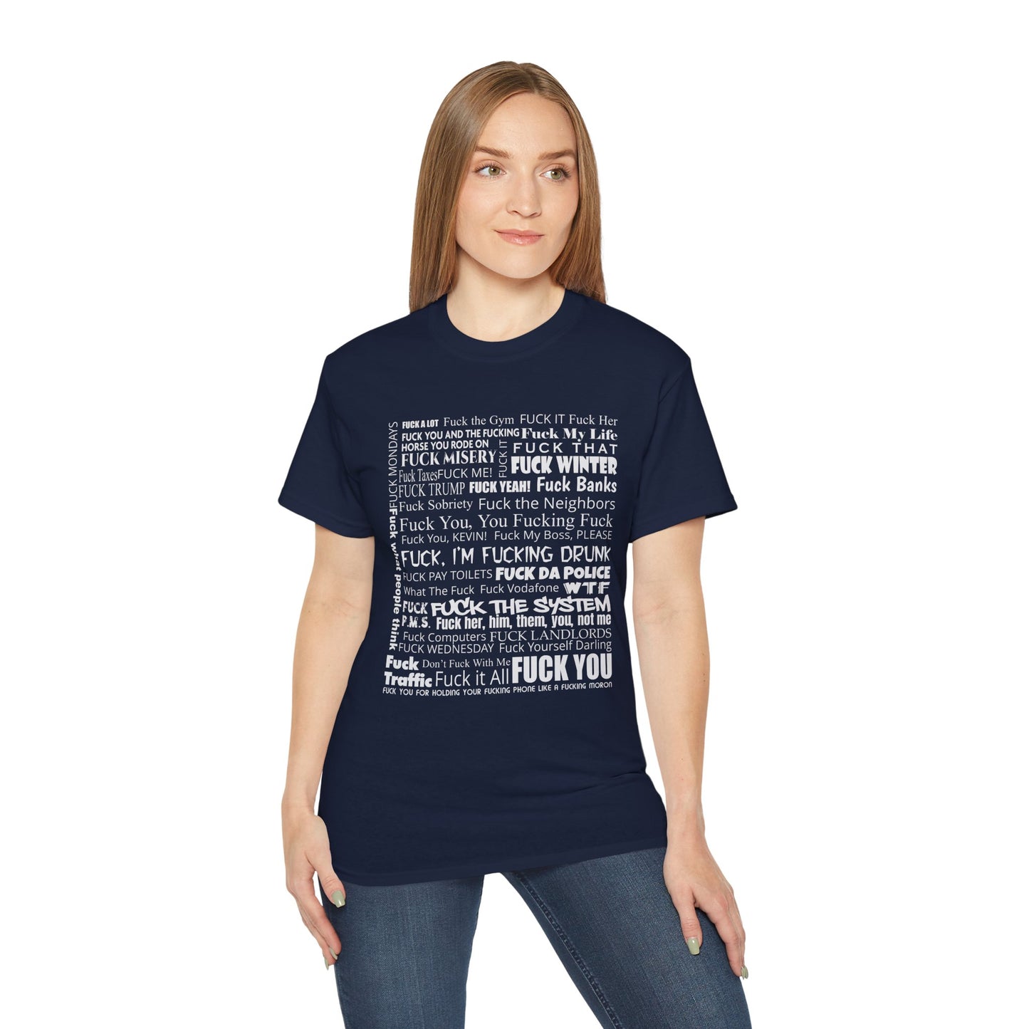 Fuck It All - T-Shirt | Hochwertig, 100 % Baumwolle, Weich & Bequem mit Rundhalsausschnitt