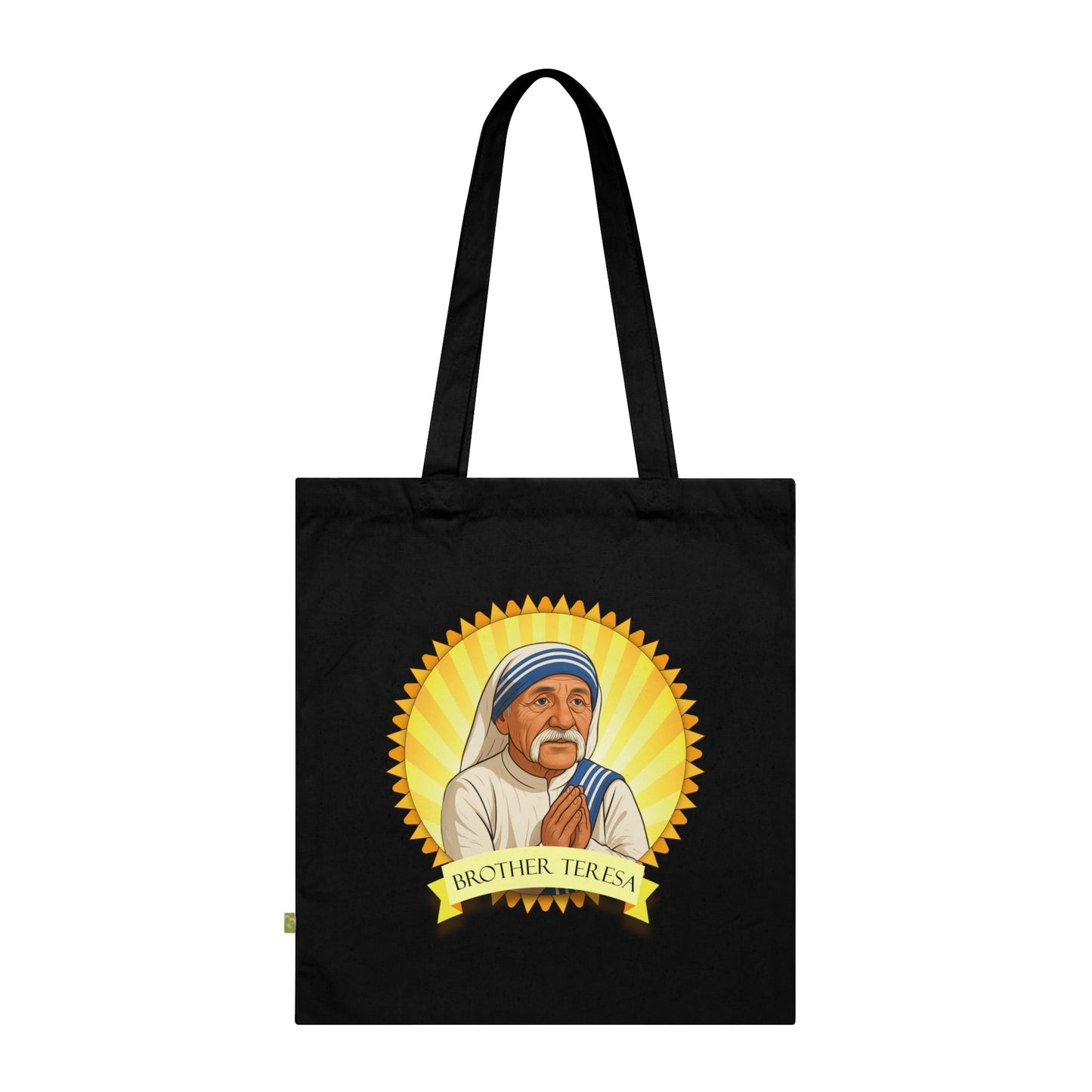 Brother Teresa - Stoffbeutel, Einkaufstasche aus Bio-Baumwolle, umweltfreundliches Geschenk, Stoffbeutel mit Totenkopfmotiv, Tasche im Boho-Stil