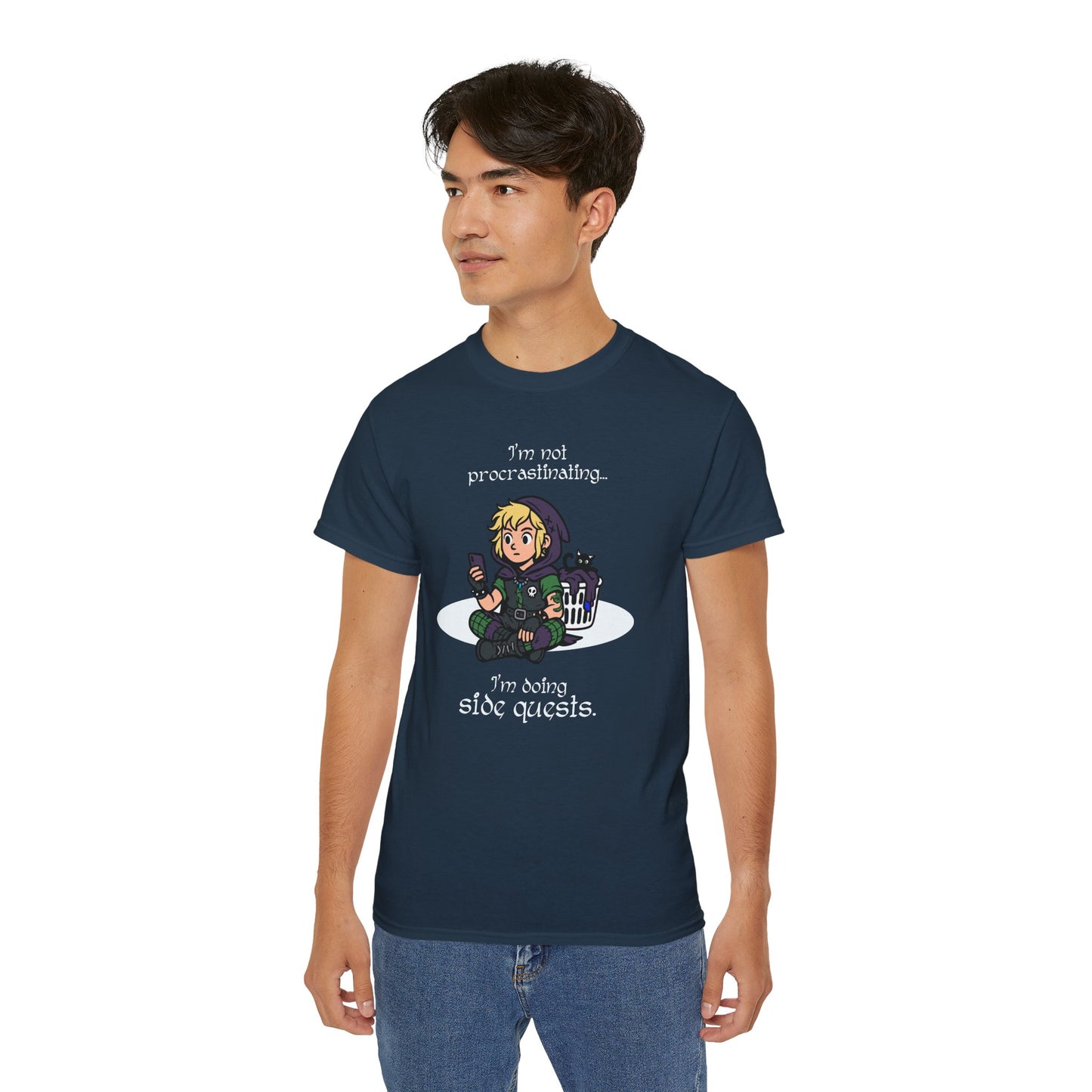 I'm not procrastinating. I'm doing side quests. - T-Shirt | Hochwertig, 100 % Baumwolle, Weich & Bequem mit Rundhalsausschnitt