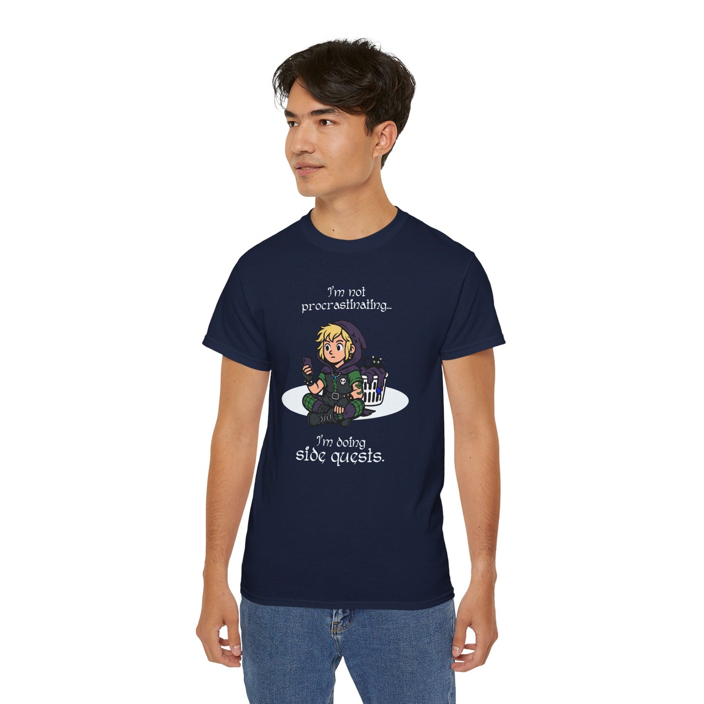I'm not procrastinating. I'm doing side quests. - T-Shirt | Hochwertig, 100 % Baumwolle, Weich & Bequem mit Rundhalsausschnitt