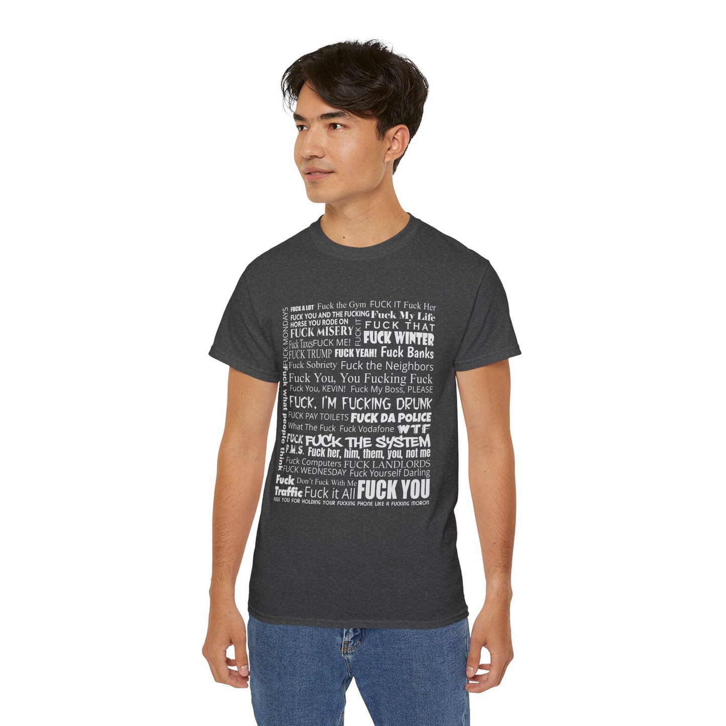 Fuck It All - T-Shirt | Hochwertig, 100 % Baumwolle, Weich & Bequem mit Rundhalsausschnitt