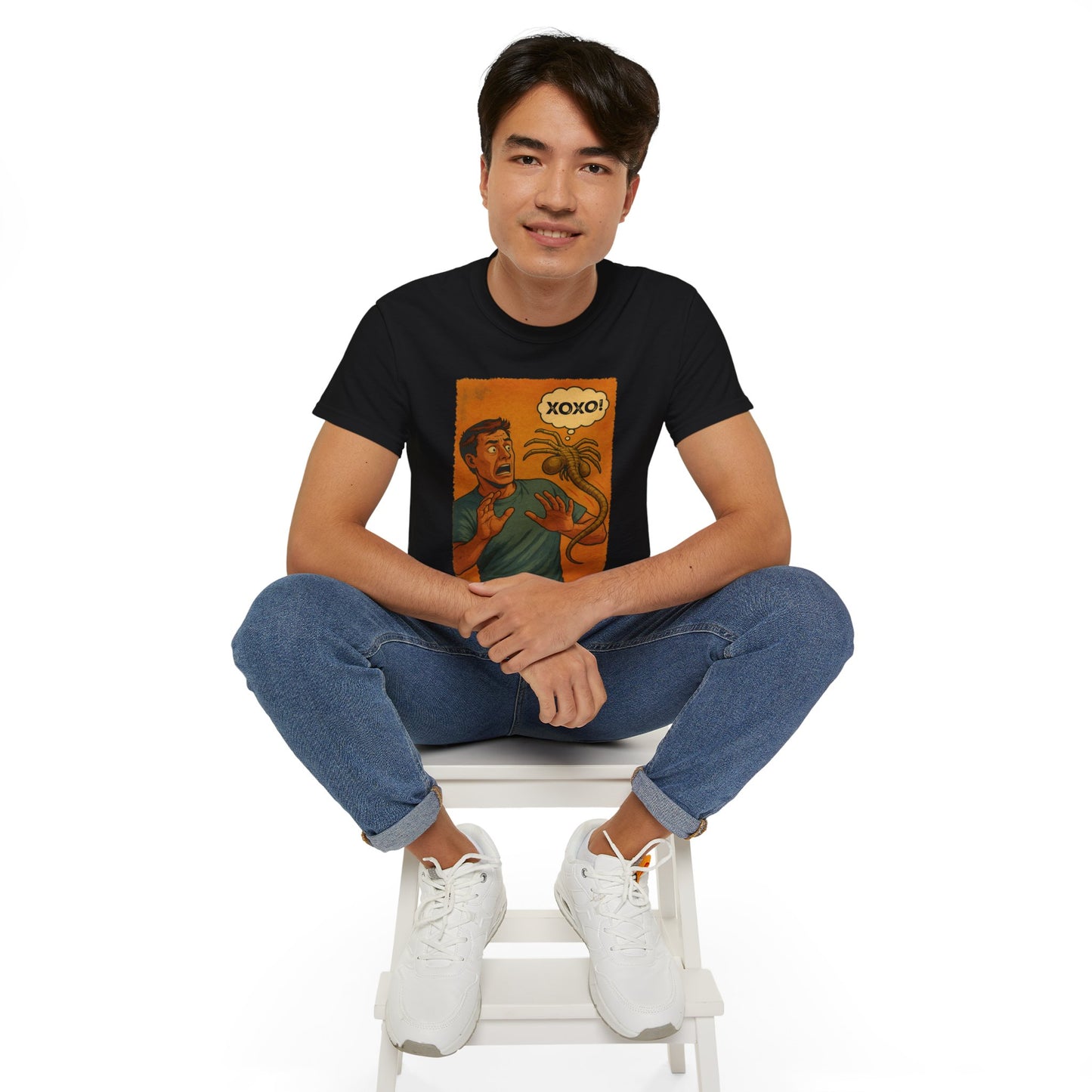 Facehugger XOXO - T-Shirt | Hochwertig, 100 % Baumwolle, Weich & Bequem mit Rundhalsausschnitt