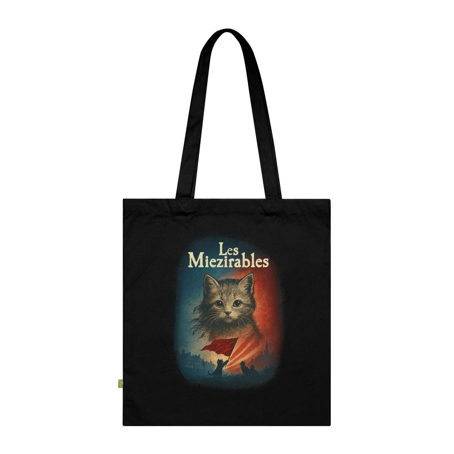 Les Miezirables - Stoffbeutel, Einkaufstasche aus Bio-Baumwolle, umweltfreundliches Geschenk, Stoffbeutel mit Totenkopfmotiv, Tasche im Boho-Stil