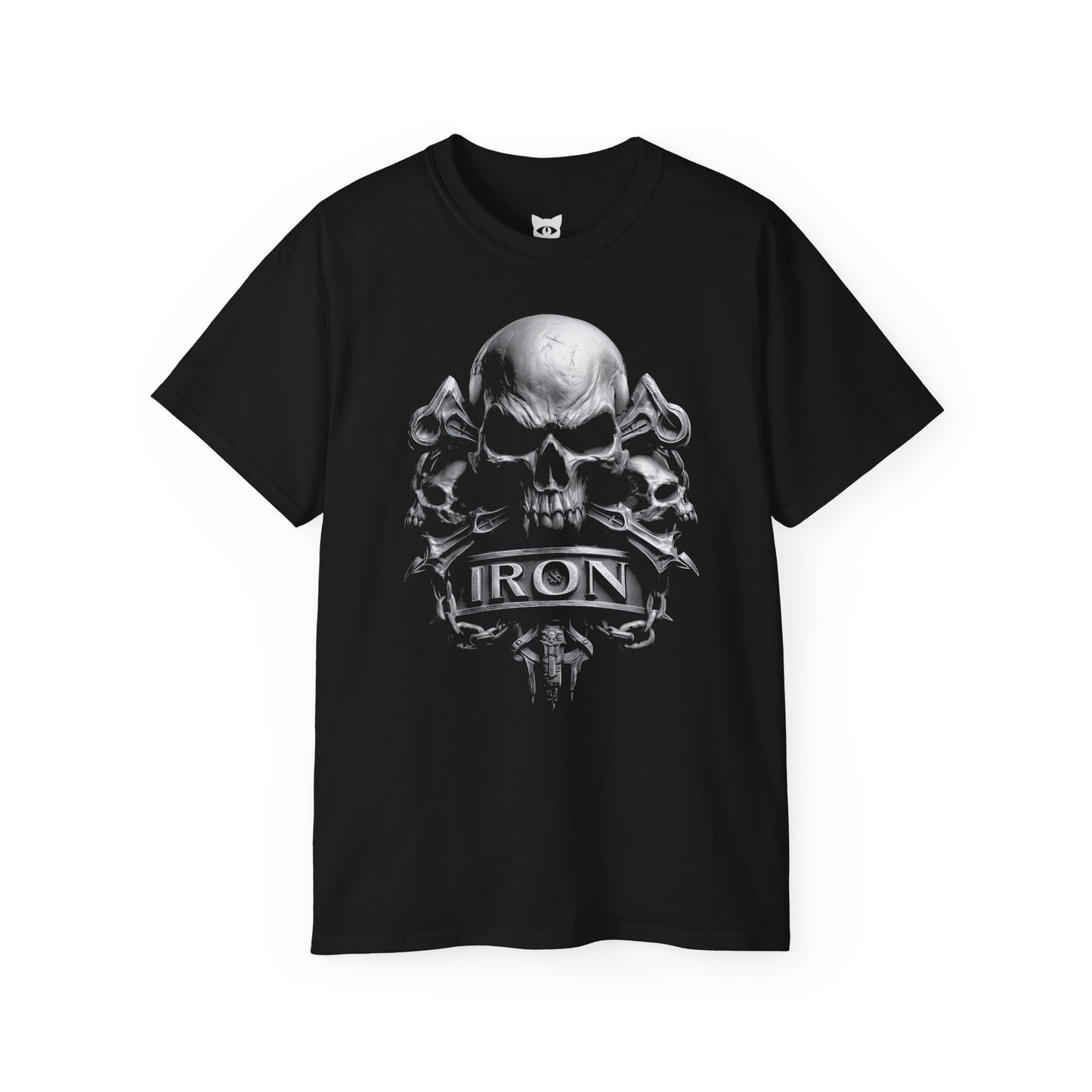 Iron Skull - T-Shirt | Hochwertig, 100 % Baumwolle, Weich & Bequem mit Rundhalsausschnitt