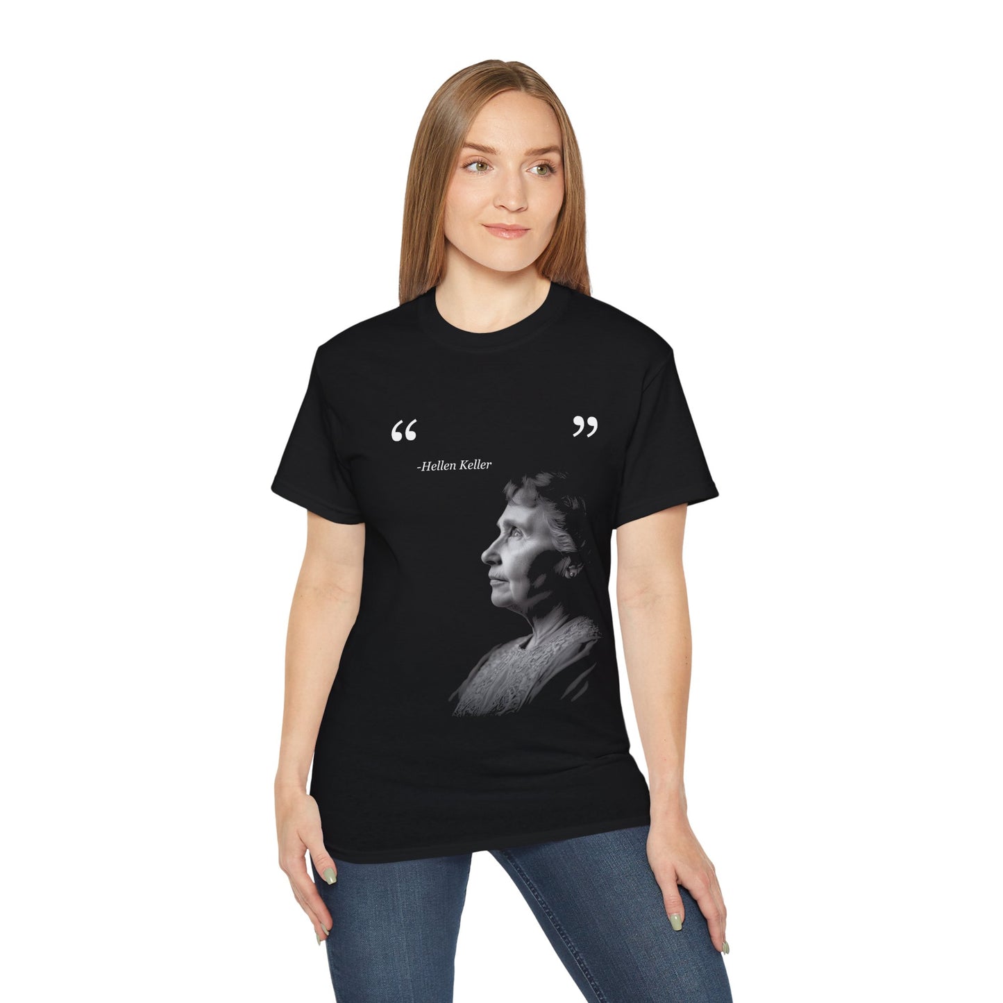 Hellen Keller T-Shirt | Hochwertig, 100 % Baumwolle, Weich & Bequem mit Rundhalsausschnitt