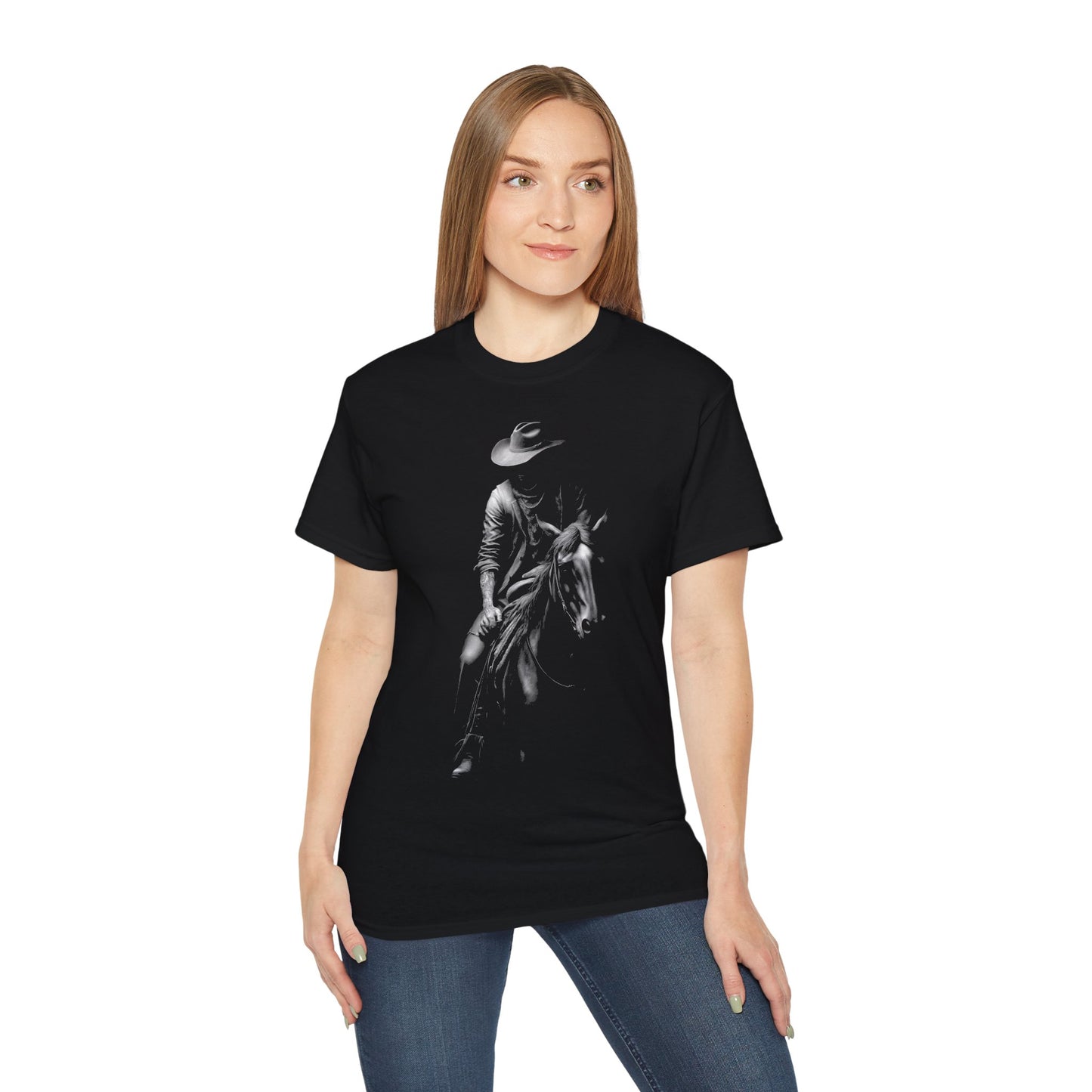 Cowboy - T-Shirt | Hochwertig, 100 % Baumwolle, Weich & Bequem mit Rundhalsausschnitt