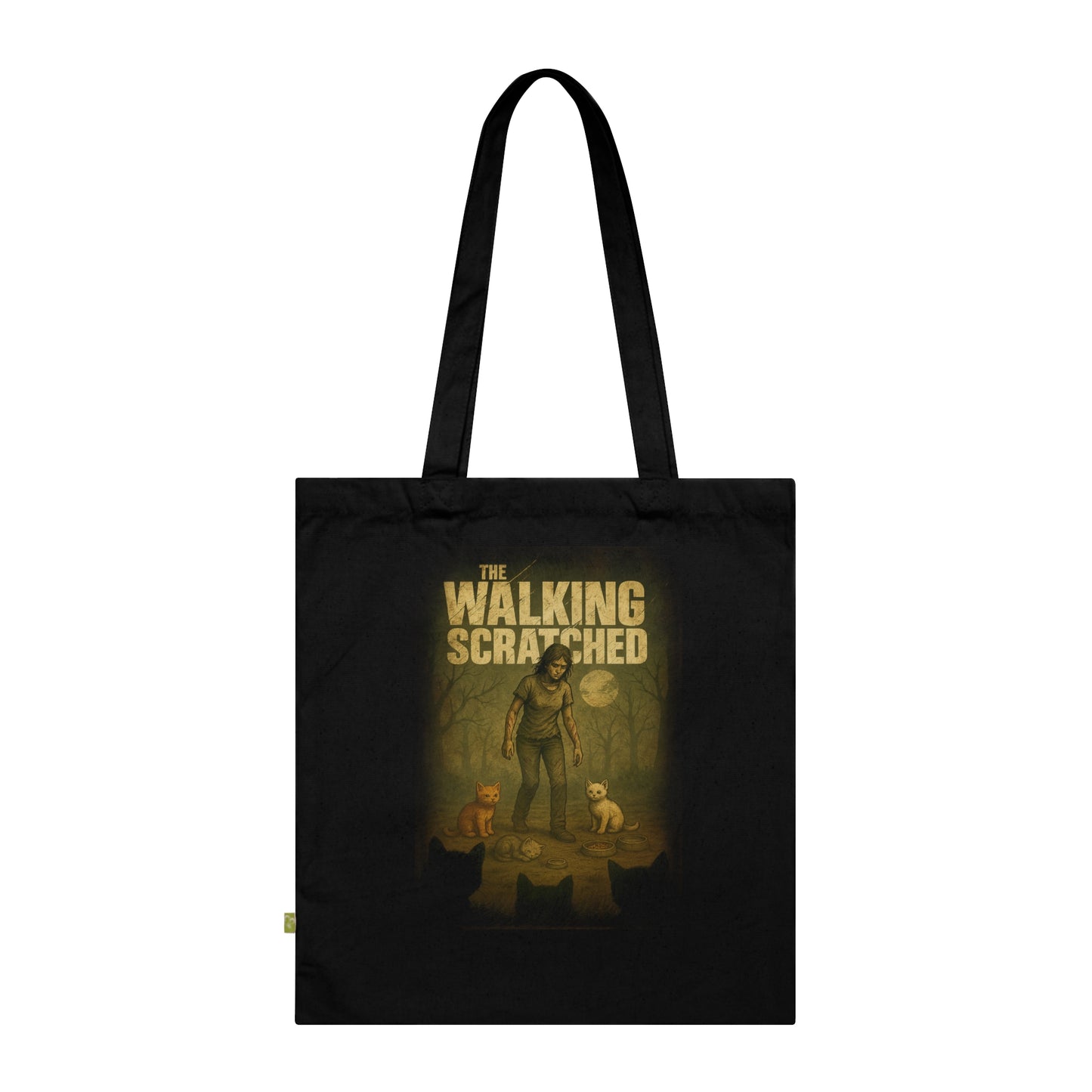 The Walking Scratched - Stoffbeutel, Einkaufstasche aus Bio-Baumwolle, umweltfreundliches Geschenk, Stoffbeutel mit Totenkopfmotiv, Tasche im Boho-Stil