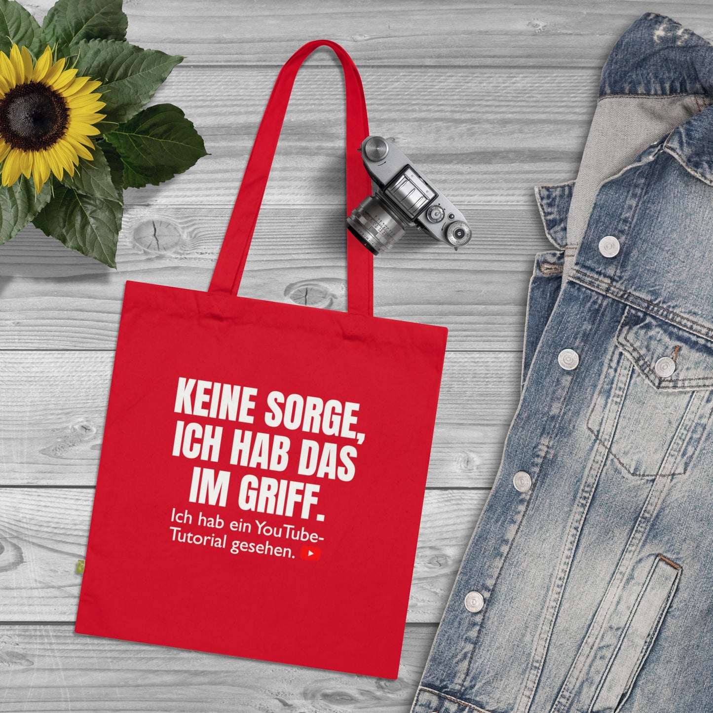 KEINE SORGE ... YouTube Tutorial - Stoffbeutel, Einkaufstasche aus Bio-Baumwolle, umweltfreundliches Geschenk, Stoffbeutel mit Totenkopfmotiv, Tasche im Boho-Stil