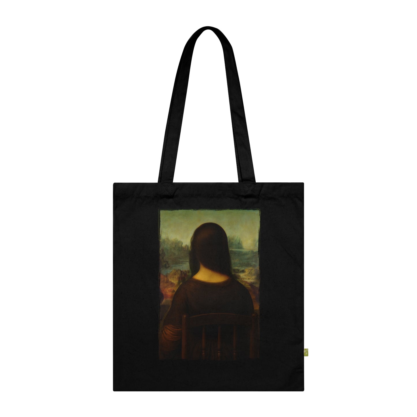 Mona Lisa | 360° Kunst – Stoffbeutel, Einkaufstasche aus Bio-Baumwolle, umweltfreundliches Geschenk, Stoffbeutel mit Totenkopfmotiv, Tasche im Boho-Stil