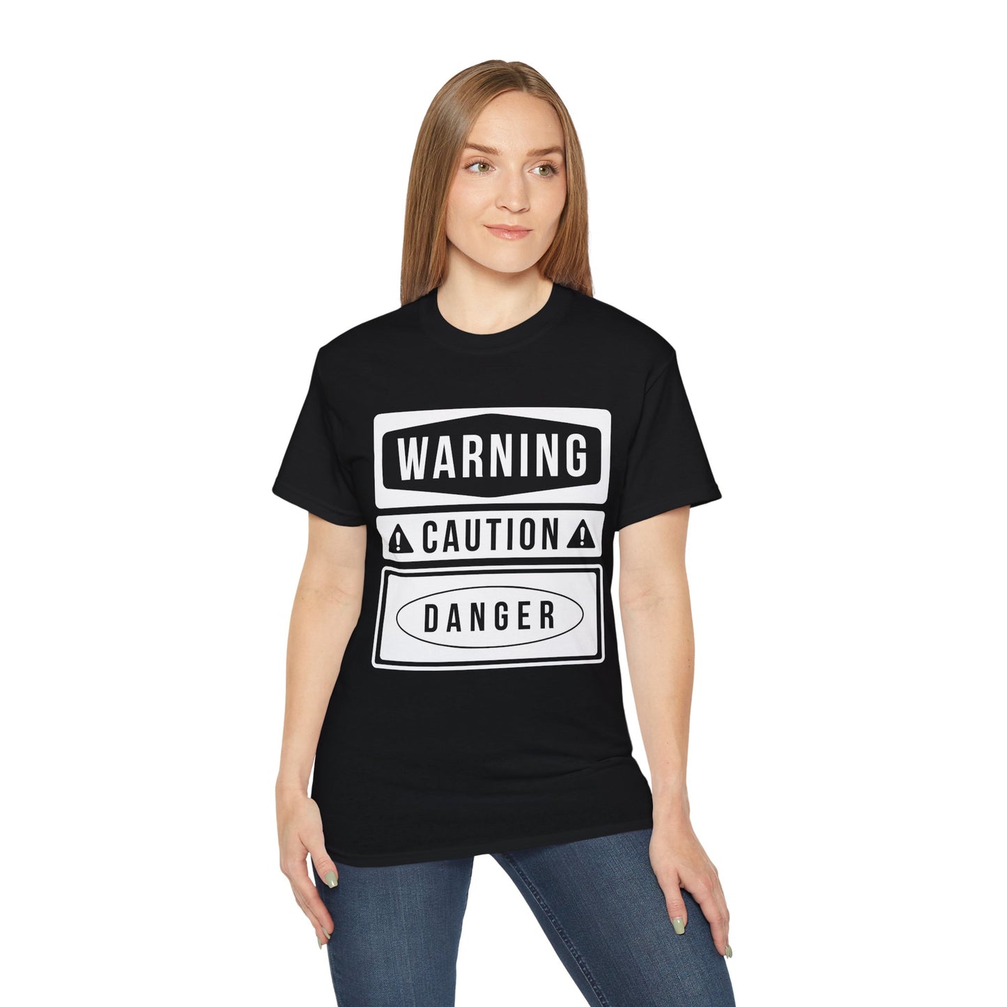 WARNING - T-Shirt | Hochwertig, 100 % Baumwolle, Weich & Bequem mit Rundhalsausschnitt