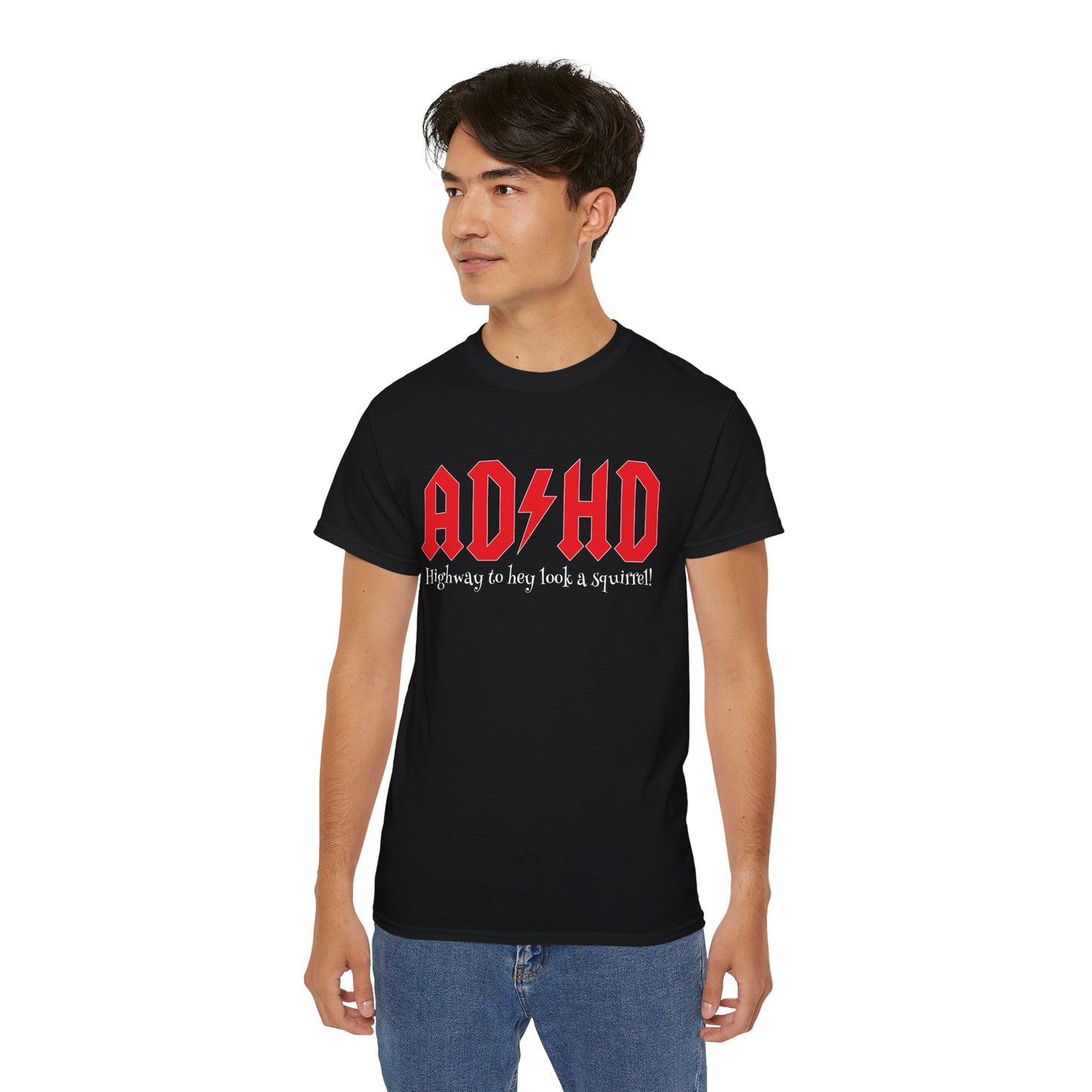AD⚡︎HD - T-Shirt | Hochwertig, 100 % Baumwolle, Weich & Bequem mit Rundhalsausschnitt
