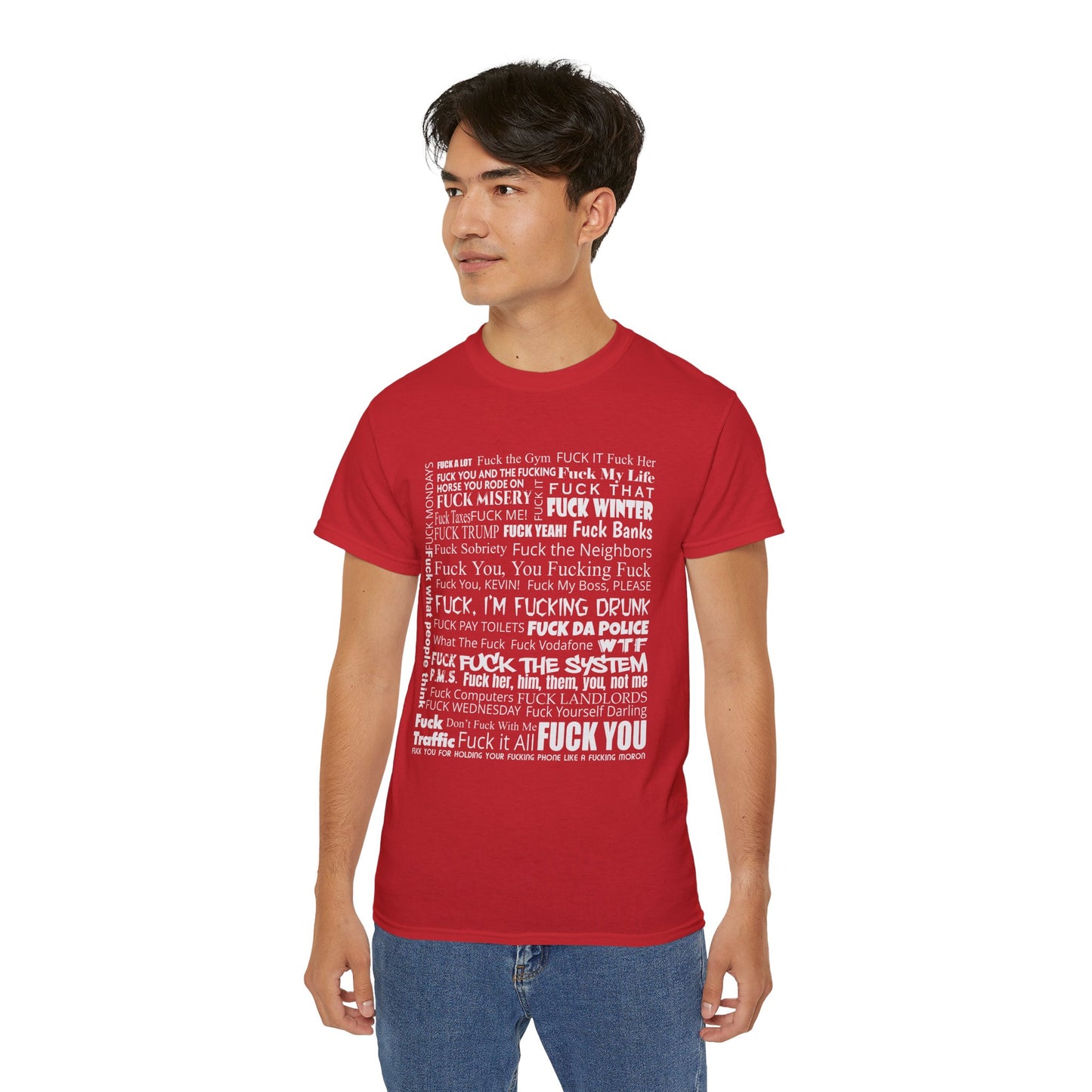 Fuck It All - T-Shirt | Hochwertig, 100 % Baumwolle, Weich & Bequem mit Rundhalsausschnitt