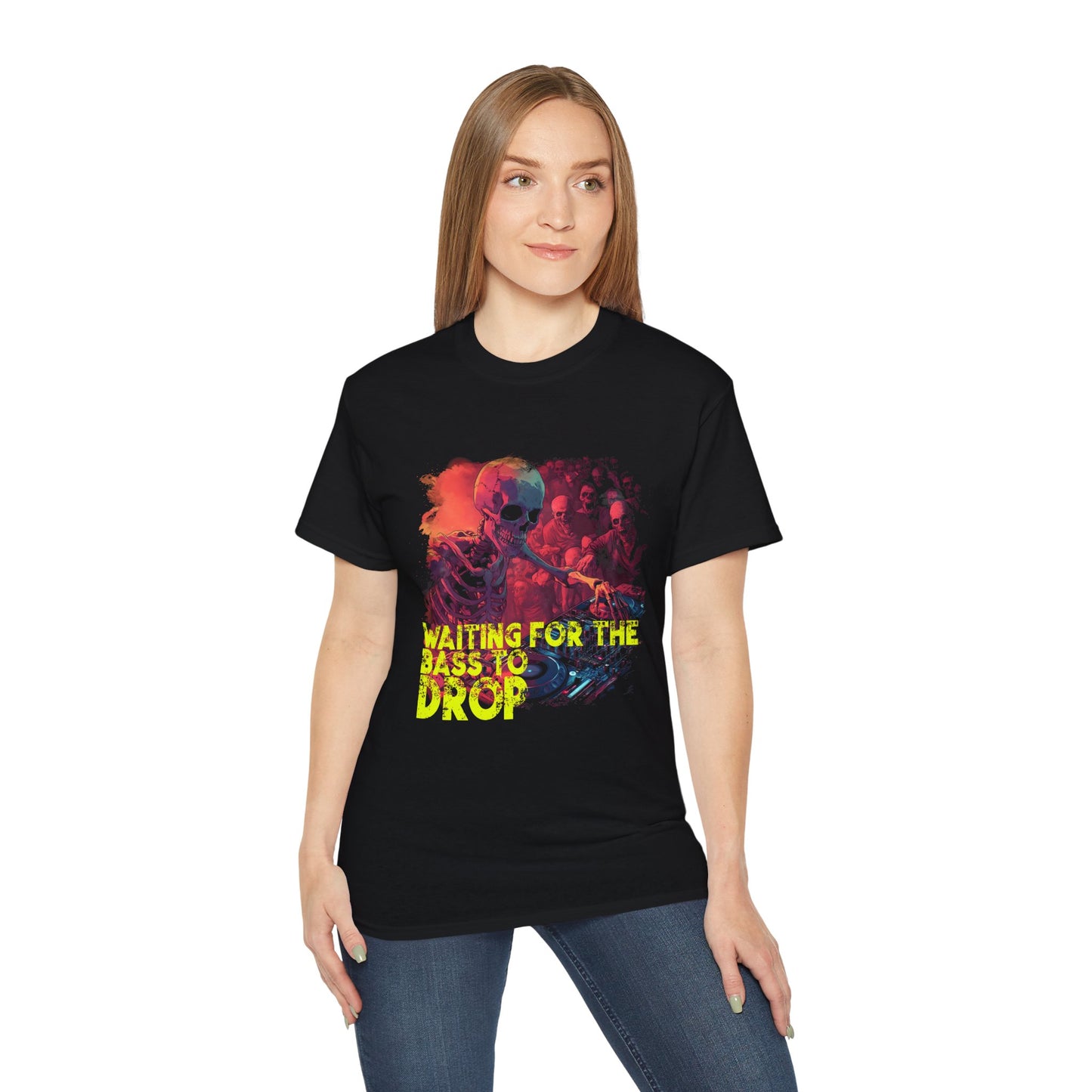 WAITING FOR THE BASS T-Shirt | Hochwertig, 100 % Baumwolle, Weich & Bequem mit Rundhalsausschnitt