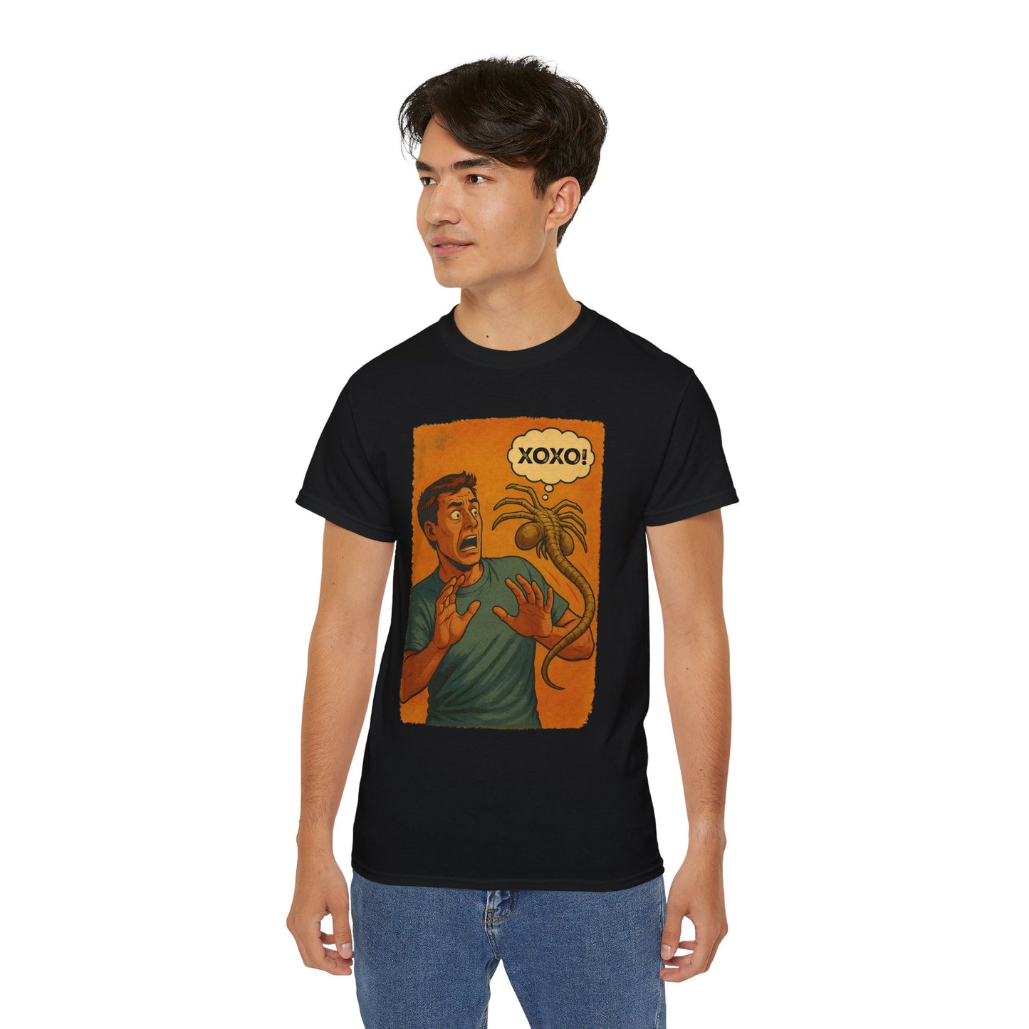 Facehugger XOXO - T-Shirt | Hochwertig, 100 % Baumwolle, Weich & Bequem mit Rundhalsausschnitt