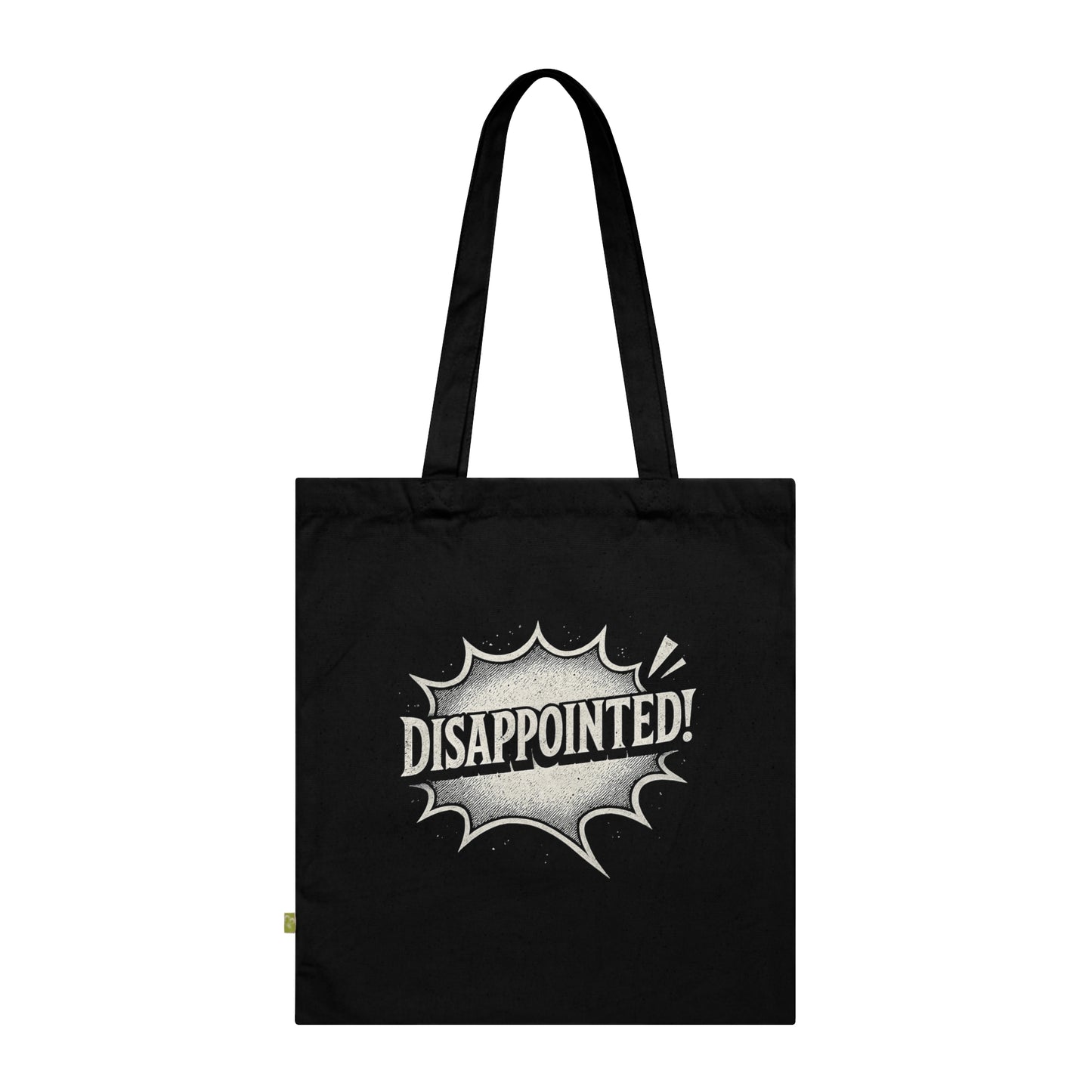 DISAPPOINTED! - Stoffbeutel, Einkaufstasche aus Bio-Baumwolle, umweltfreundliches Geschenk, Stoffbeutel mit Totenkopfmotiv, Tasche im Boho-Stil