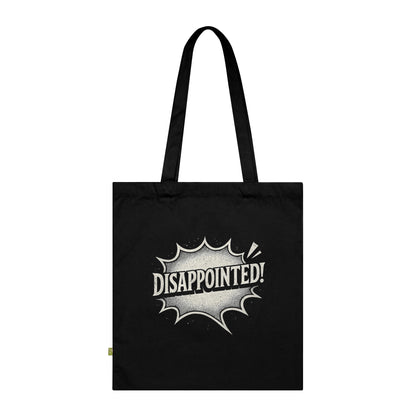 DISAPPOINTED! - Stoffbeutel, Einkaufstasche aus Bio-Baumwolle, umweltfreundliches Geschenk, Stoffbeutel mit Totenkopfmotiv, Tasche im Boho-Stil