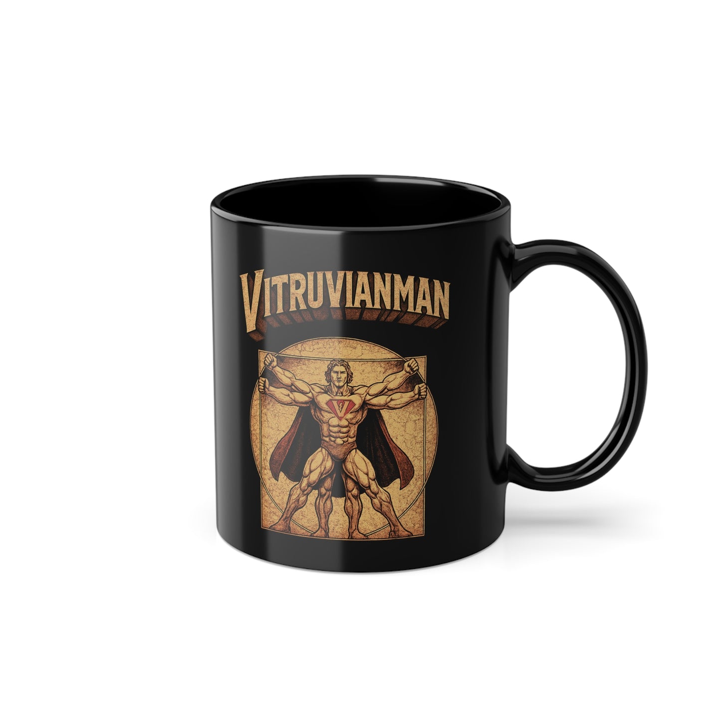 VITRUVIANMAN - Motivational Sip, Gift for Coffee Lovers, Inspirational Mug, Office Mug, Daily Coffee Cup