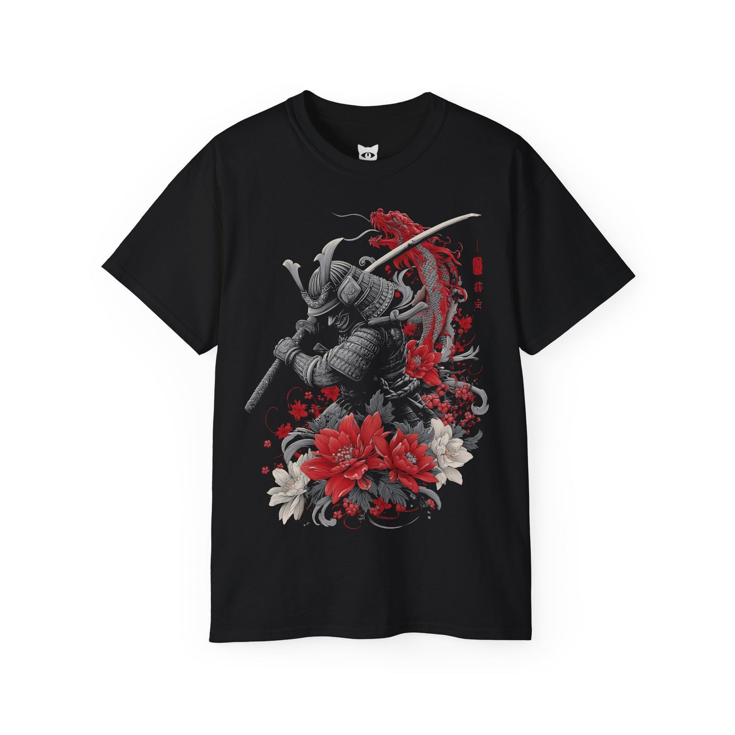 Sakura Samurai - T-Shirt | Hochwertig, 100 % Baumwolle, Weich & Bequem mit Rundhalsausschnitt
