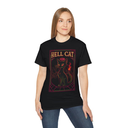 HELL CAT - T-Shirt | Hochwertig, 100 % Baumwolle, Weich & Bequem mit Rundhalsausschnitt