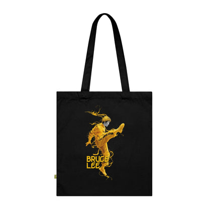 Bruce Lee - Stoffbeutel, Einkaufstasche aus Bio-Baumwolle, umweltfreundliches Geschenk, Stoffbeutel mit Totenkopfmotiv, Tasche im Boho-Stil