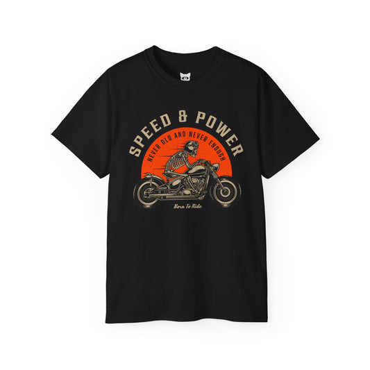 SPEED & POWER - T-Shirt | Hochwertig, 100 % Baumwolle, Weich & Bequem mit Rundhalsausschnitt