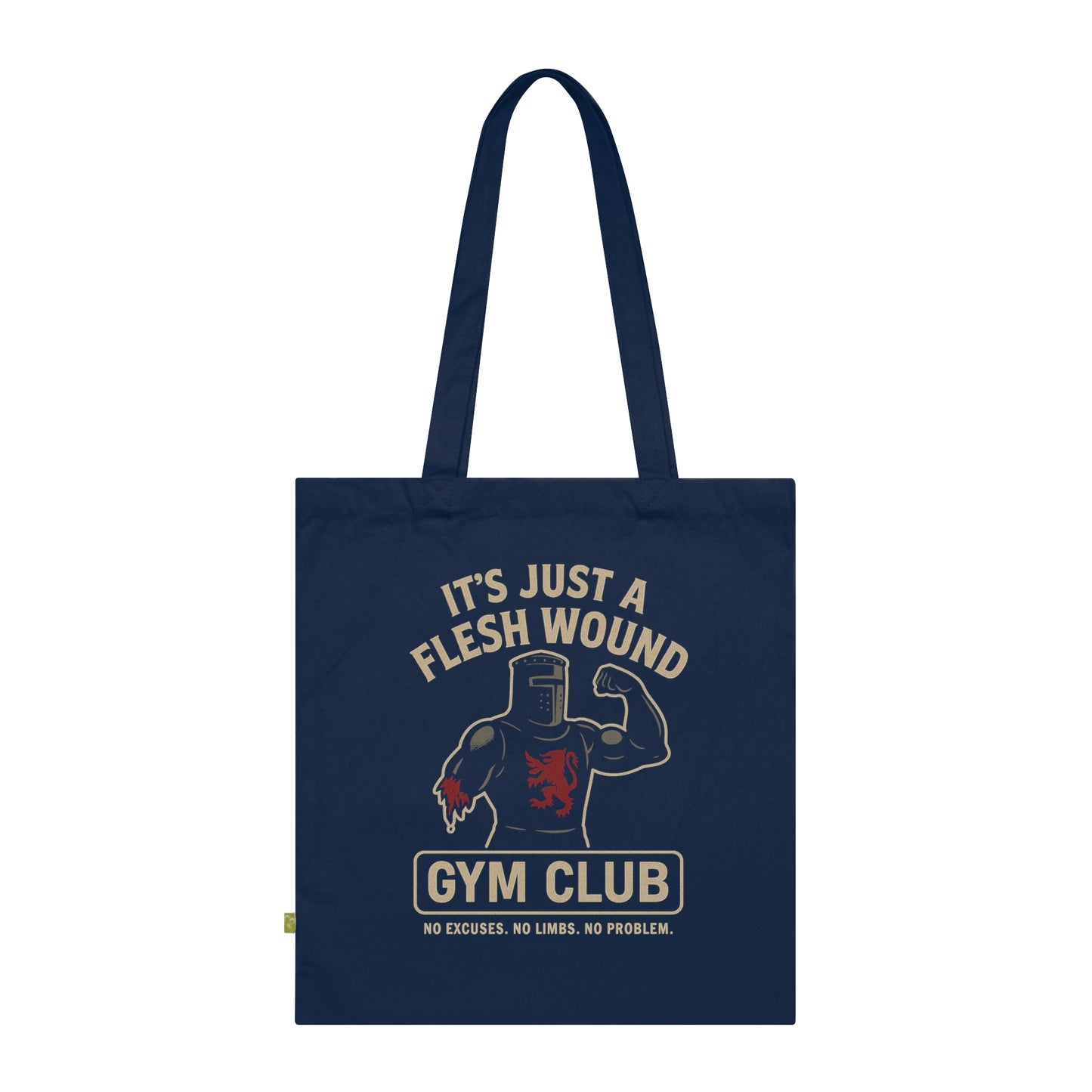 It's Just a Flesh Wound... - Stoffbeutel, Einkaufstasche aus Bio-Baumwolle, umweltfreundliches Geschenk, Stoffbeutel mit Totenkopfmotiv, Tasche im Boho-Stil