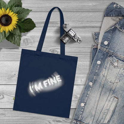 I'M FINE - Stoffbeutel, Einkaufstasche aus Bio-Baumwolle, umweltfreundliches Geschenk, Stoffbeutel mit Totenkopfmotiv, Tasche im Boho-Stil