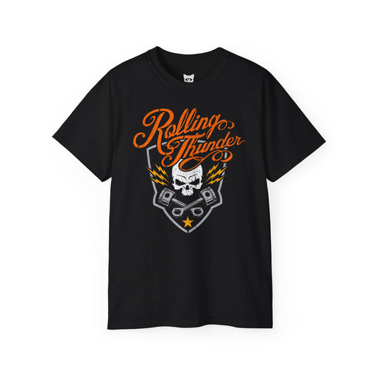 Rolling Thunder - T-Shirt | Hochwertig, 100 % Baumwolle, Weich & Bequem mit Rundhalsausschnitt