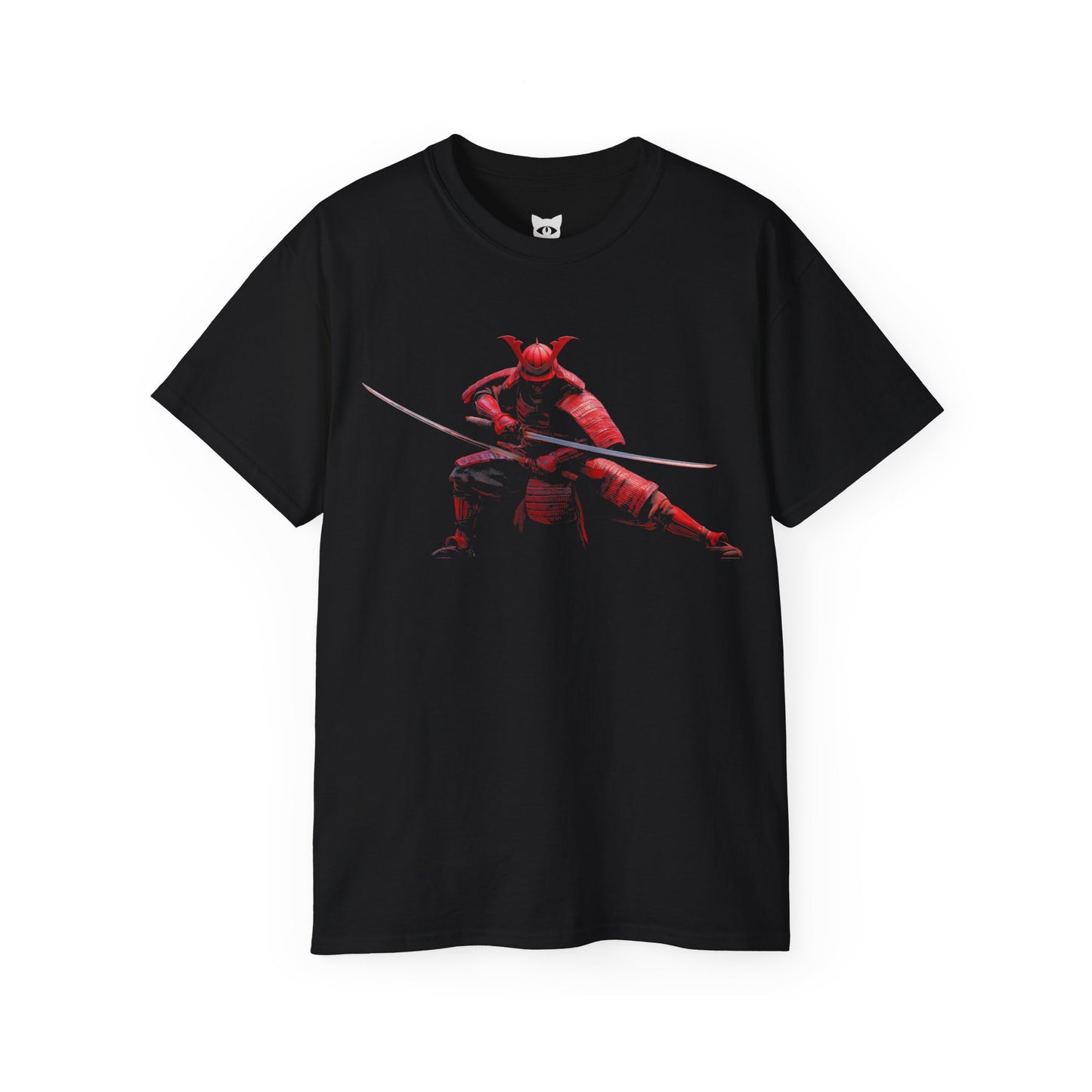 Red Samurai - T-Shirt | Hochwertig, 100 % Baumwolle, Weich & Bequem mit Rundhalsausschnitt