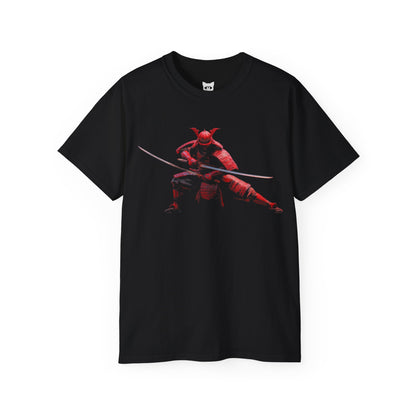Red Samurai - T-Shirt | Hochwertig, 100 % Baumwolle, Weich & Bequem mit Rundhalsausschnitt