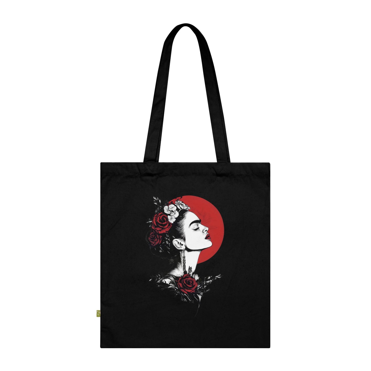 Frida Kahlo - Stoffbeutel, Einkaufstasche aus Bio-Baumwolle, umweltfreundliches Geschenk, Stoffbeutel mit Totenkopfmotiv, Tasche im Boho-Stil