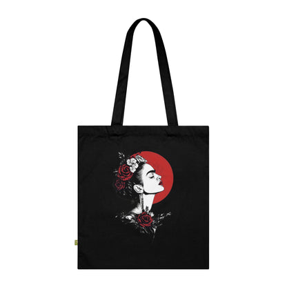 Frida Kahlo - Stoffbeutel, Einkaufstasche aus Bio-Baumwolle, umweltfreundliches Geschenk, Stoffbeutel mit Totenkopfmotiv, Tasche im Boho-Stil