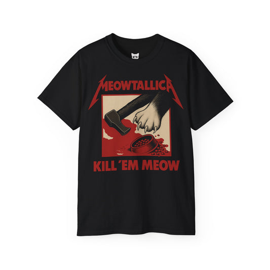 MEOWTALLICA - T-Shirt | Hochwertig, 100 % Baumwolle, Weich & Bequem mit Rundhalsausschnitt