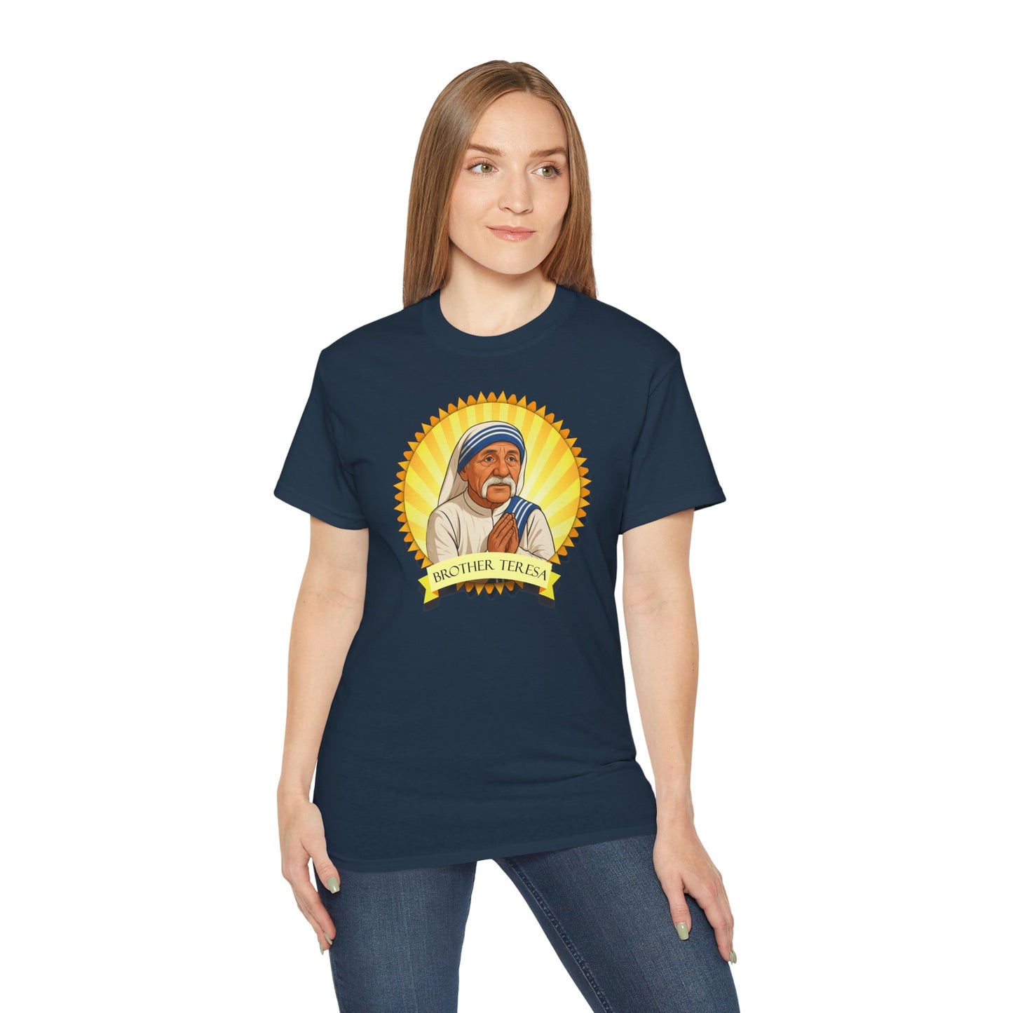 Brother Teresa - T-Shirt | Hochwertig, 100 % Baumwolle, Weich & Bequem mit Rundhalsausschnitt
