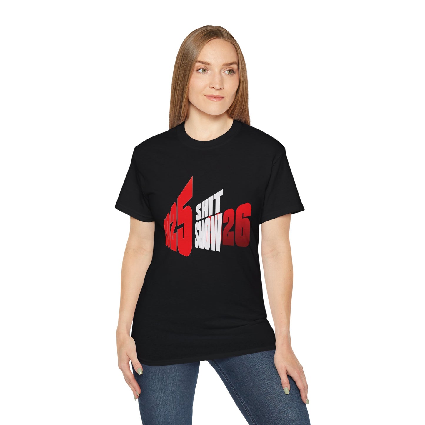 2025 SHIT SHOW 2026 - T-Shirt | Hochwertig, 100 % Baumwolle, Weich & Bequem mit Rundhalsausschnitt