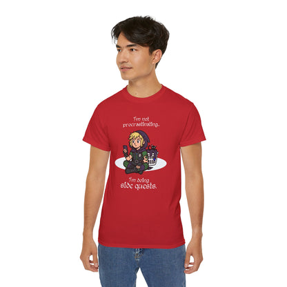 I'm not procrastinating. I'm doing side quests. - T-Shirt | Hochwertig, 100 % Baumwolle, Weich & Bequem mit Rundhalsausschnitt
