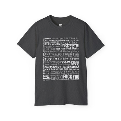 Fuck It All - T-Shirt | Hochwertig, 100 % Baumwolle, Weich & Bequem mit Rundhalsausschnitt