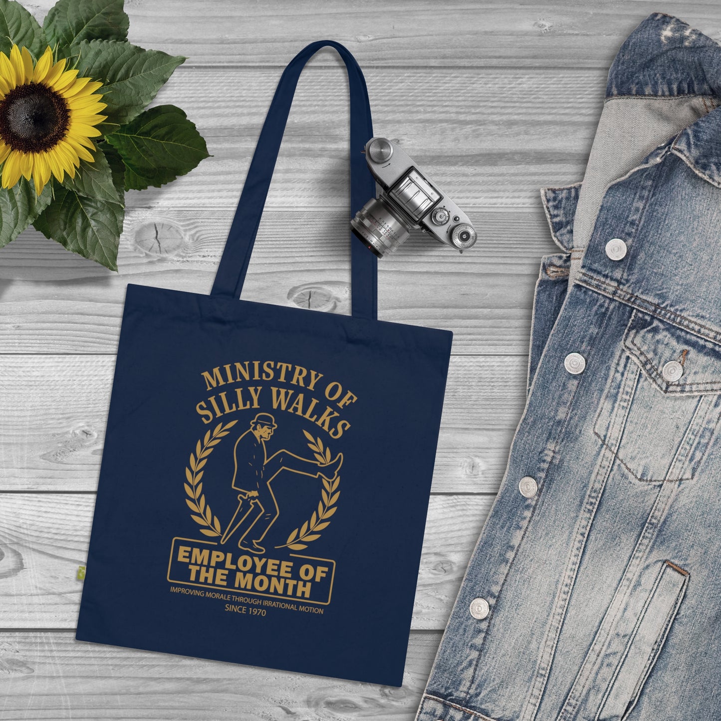 Ministry of Silly Walks - Stoffbeutel, Einkaufstasche aus Bio-Baumwolle, umweltfreundliches Geschenk, Stoffbeutel mit Totenkopfmotiv, Tasche im Boho-Stil